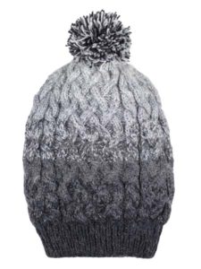 PomPom Hat, Grey, Alpaca Blend, winter Hats for the whole family