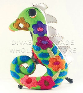 Seahorse - 100% Natural Wool Stuffed Toy Woolly Amigos