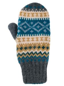 Sierra Mittens, Aqua, Alpaca Blend, winter Mittens for the whole family