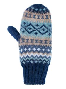 Sierra Mittens, Navy, Alpaca Blend, winter Mittens for the whole family