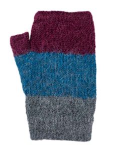 Multithree Arm Warmer, Blue, 100% Alpaca, winter wrist warmers for the whole family