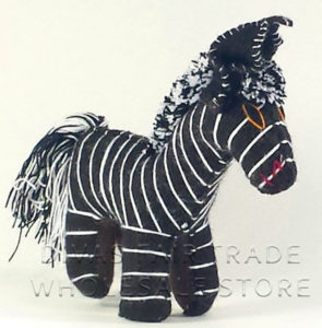 Zebra 100% Natural Wool Stuffed Toys Woolly Amigos
