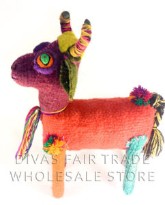 Bull 100% Natural Wool Stuffed Toys Woolly Amigos