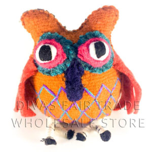 Owl 100% Natural Wool Stuffed Toys Woolly Amigos