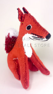 Red Fox 100% Natural Wool Stuffed Toys Woolly Amigos
