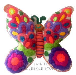 Butterfly 100% Natural Wool Stuffed Toys Woolly Amigos