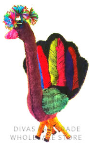 Peacock 100% Natural Wool Stuffed Toys Woolly Amigos