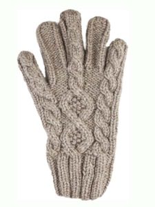 Cable Glove, classic style, Ash, Alpaca Blend, winter Mittens for the whole family