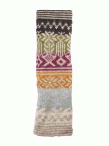 Geometric Leg Warmer Alpaca Blend, Ash, Winter accessories for the whole family